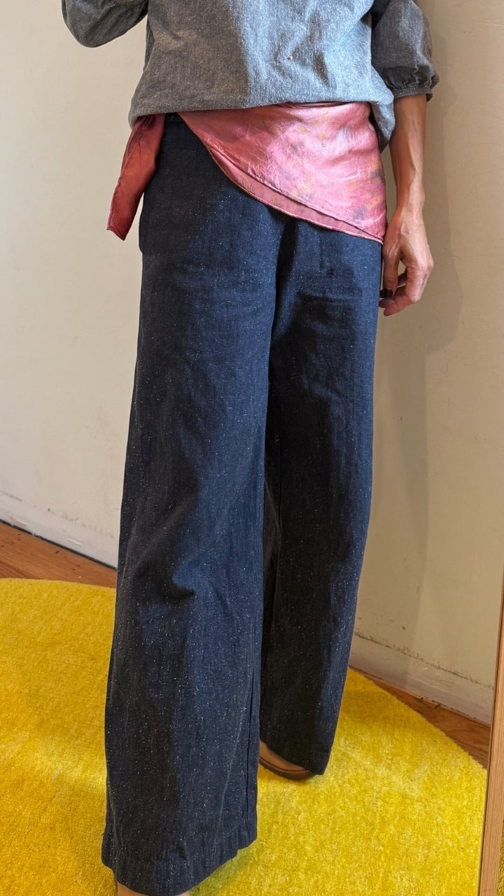Emily Denim Pant – Japanese Cotton Silk | Sustainable Fashion