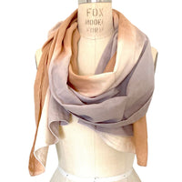 Large Scarf in Peach Ombre | Organic Cotton Double Gauze