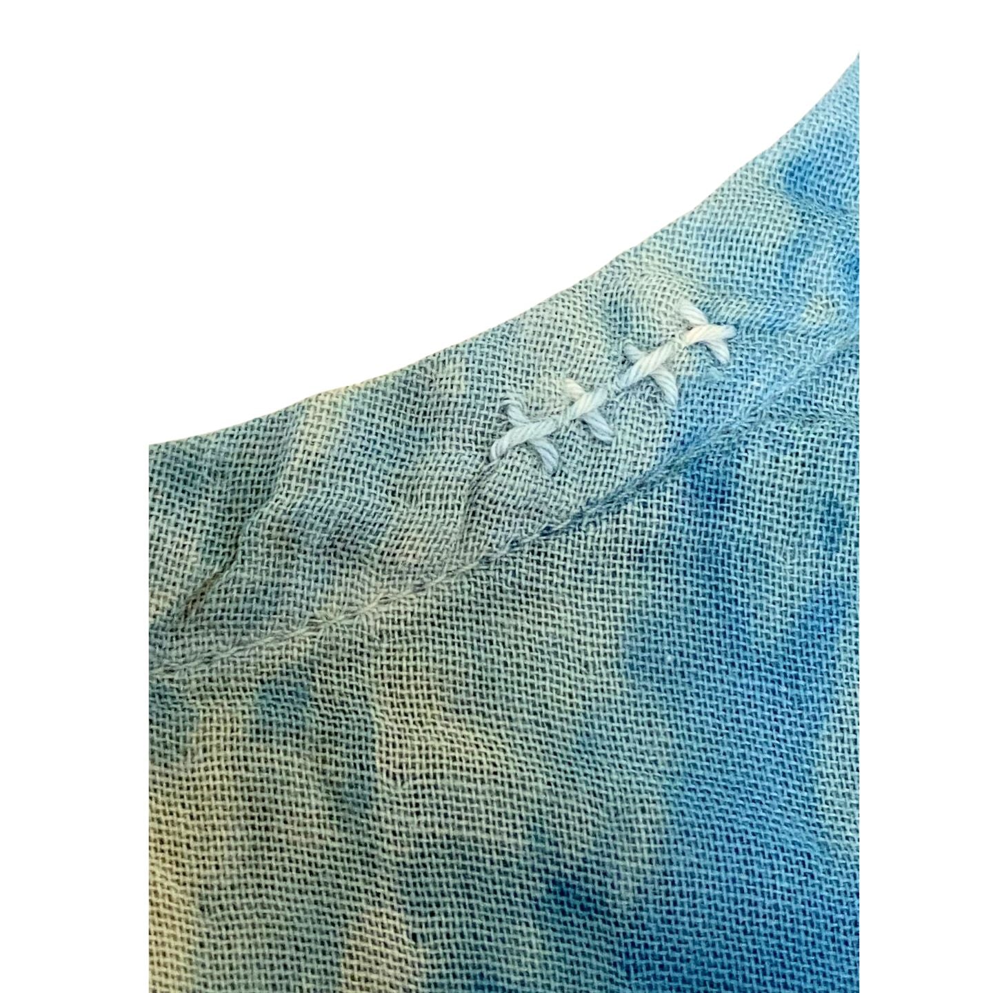 Allyn Boxy Tee in Teal Cotton Double Gauze
