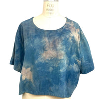 Allyn Boxy Tee in Blue Purple Flannel | Pattern B