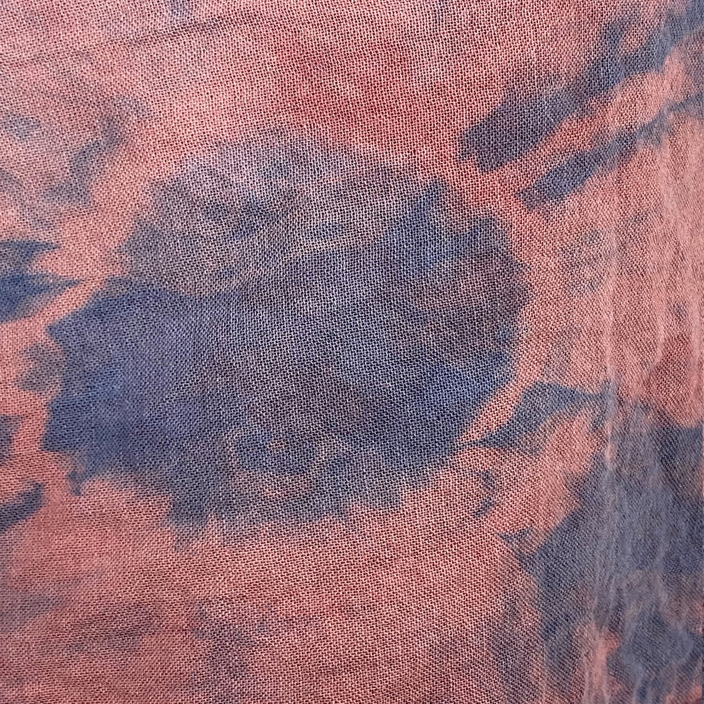 Blue Burgundy Boxy T in Cotton Double Gauze