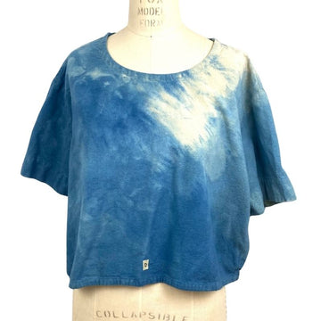 Allyn Boxy Tee in Blue Flannel | Pattern D