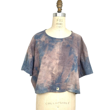 Allyn Boxy Tee in Purple Flannel | Pattern A