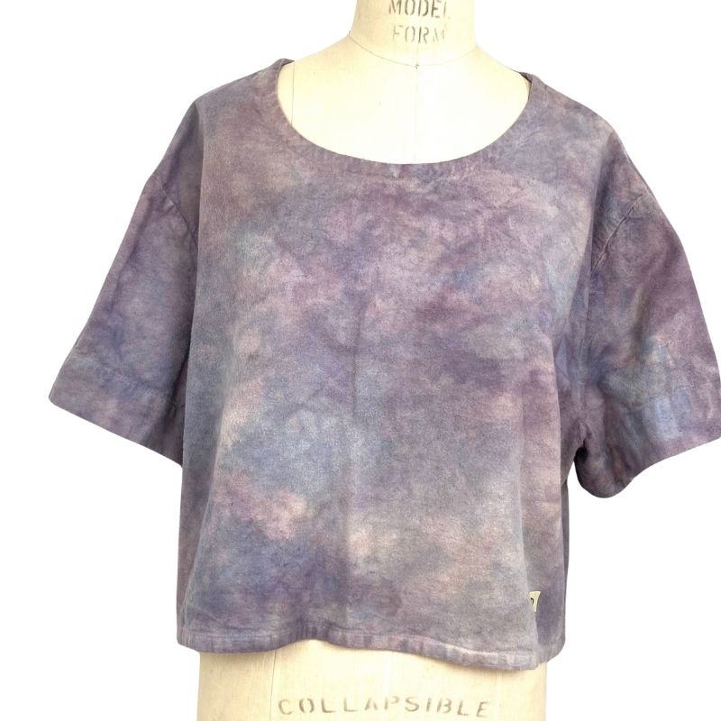 Allyn Boxy Tee in Purple Flannel | Pattern D