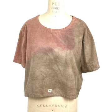 Allyn Boxy Tee in Rose Brown Flannel | Pattern A