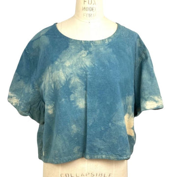 Allyn Boxy Tee in Teal Flannel | Pattern A