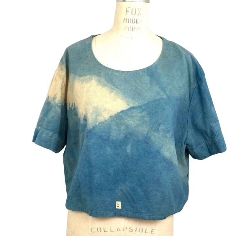 Allyn Boxy Tee in Teal Flannel | Pattern C