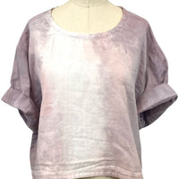 Allyn Boxy Tee Organic Cotton Double Gauze in Lilac Ombre