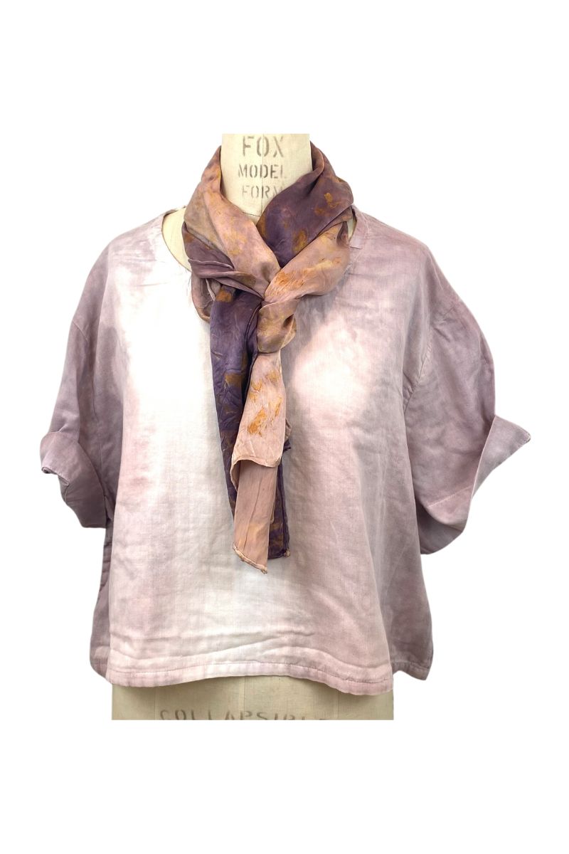 Allyn Boxy Tee Organic Cotton Double Gauze in Lilac Ombre