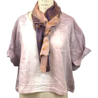 Allyn Boxy Tee Organic Cotton Double Gauze in Lilac Ombre