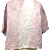 Allyn Boxy Tee Organic Linen in Lilac Ombre