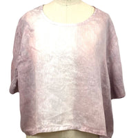 Allyn Boxy Tee Organic Linen in Lilac Ombre