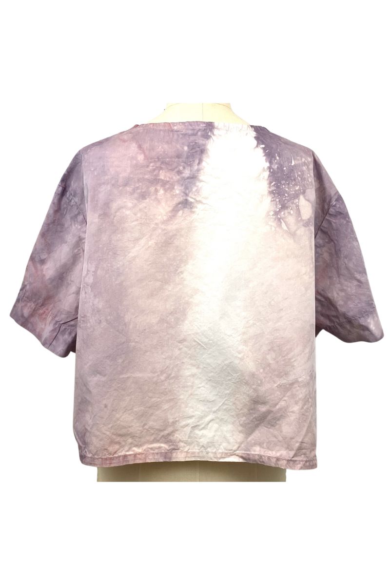 Allyn Boxy Tee Organic Cotton Poplin in Lilac Ombre