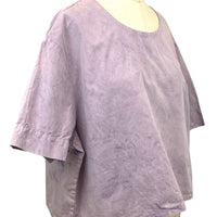 Allyn Boxy Tee Organic Cotton Poplin in Lilac