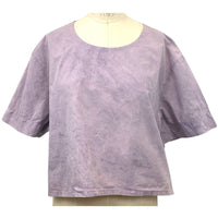 Allyn Boxy Tee Organic Cotton Poplin in Lilac