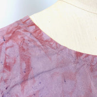 Allyn Boxy Tee Organic Cotton Poplin in Lilac Red