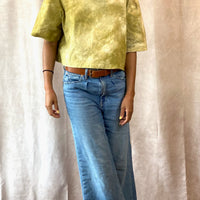 Allyn Boxy Tee: Sustainable Warmth & Effortless Style in Matcha Green