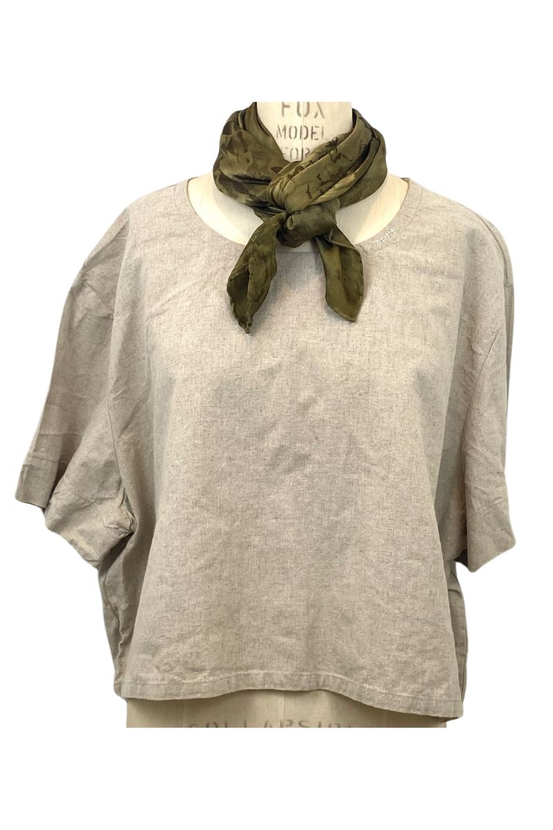 Allyn Boxy Tee Organic Hemp Cotton in Natural