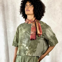 Allyn Boxy Tee: Sustainable Warmth & Effortless Style in Olive Green