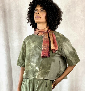 Allyn Boxy Tee: Sustainable Warmth & Effortless Style in Olive Green
