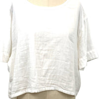 Allyn Boxy Tee Organic Cotton Double Gauze in White