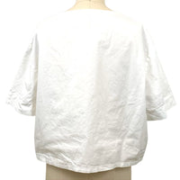 Allyn Boxy Tee Organic Cotton Poplin in White