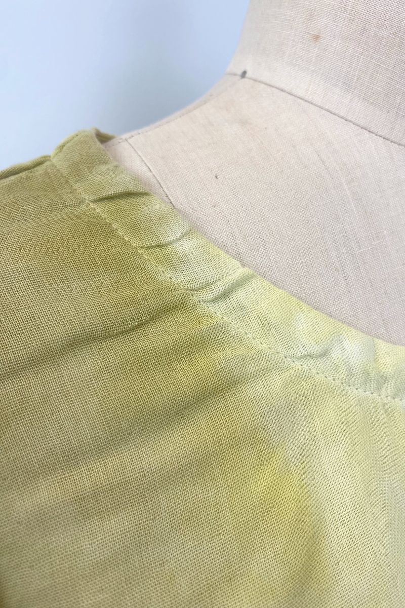 Allyn Boxy Tee Organic Cotton Double Gauze in Yellow Ombre