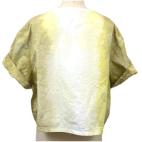 Allyn Boxy Tee Organic Cotton Poplin in Yellow Ombre