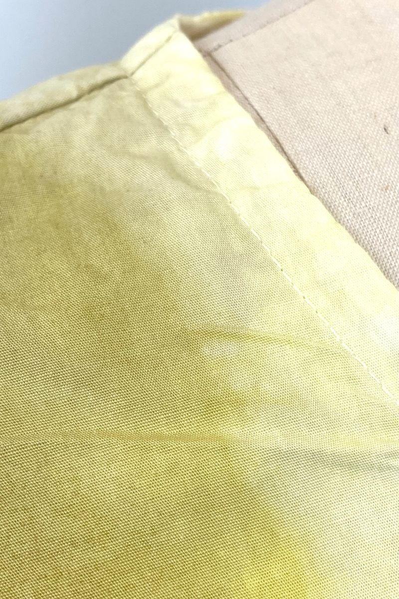 Allyn Boxy Tee Organic Cotton Poplin in Yellow Ombre