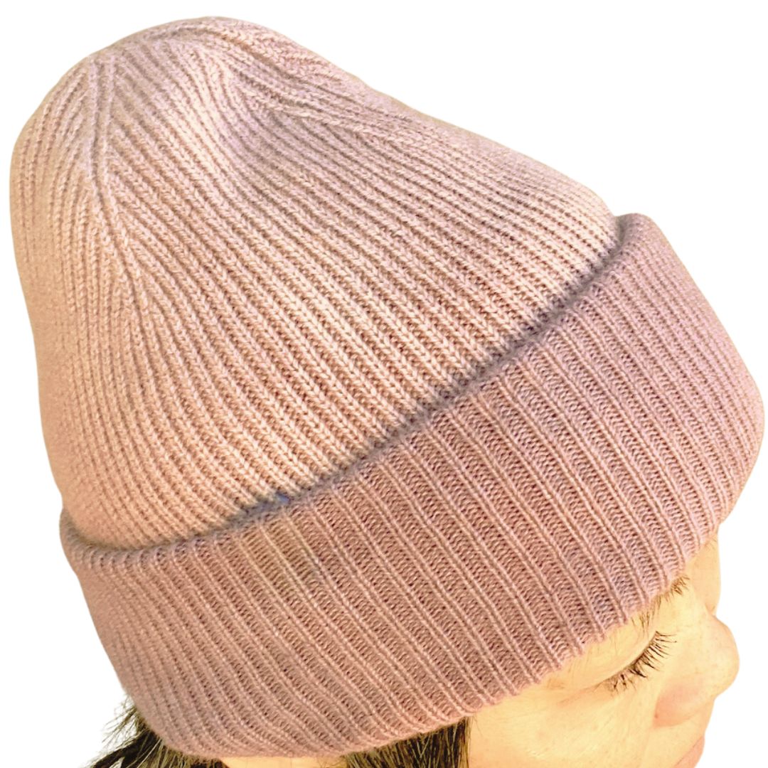 Beanie Merino Wool Cashmere in Tan