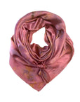 Berry Square Silk Scarf – Naturally Dyed Floral Print