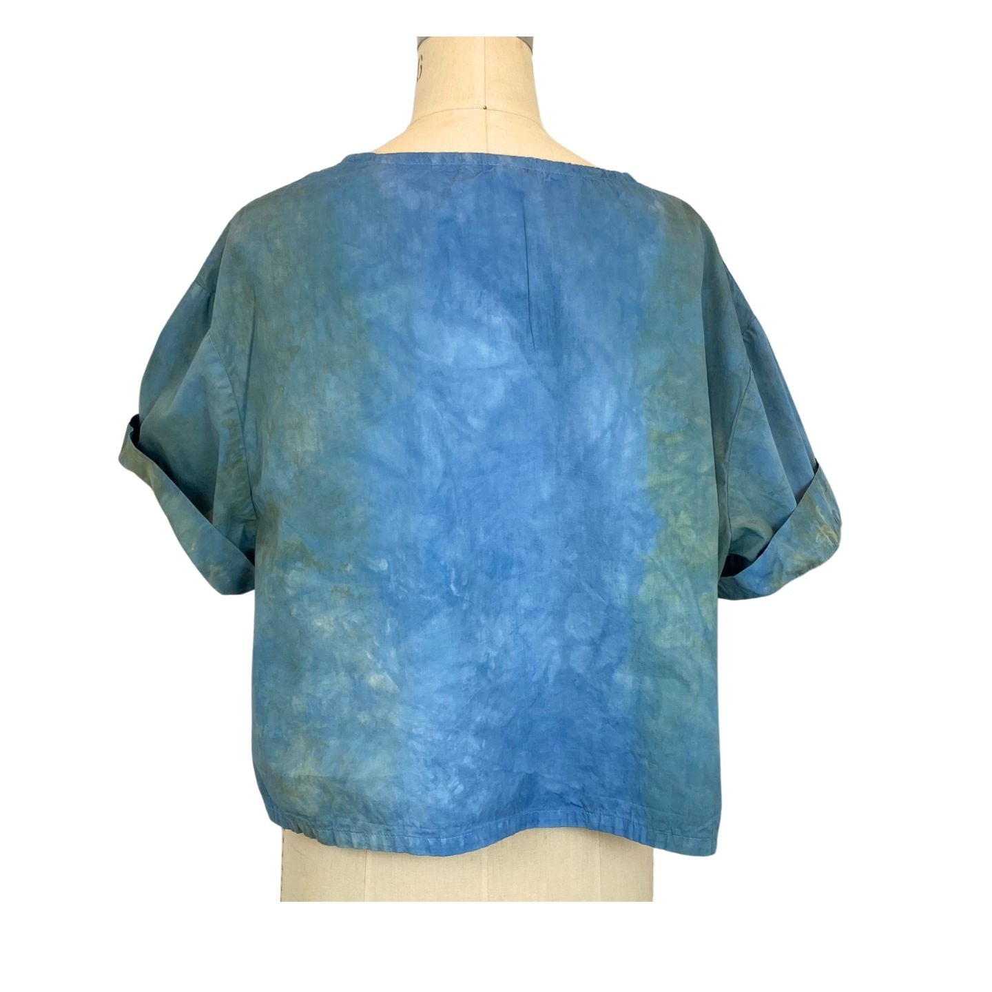 Blue Green Poplin Boxy Allyn T