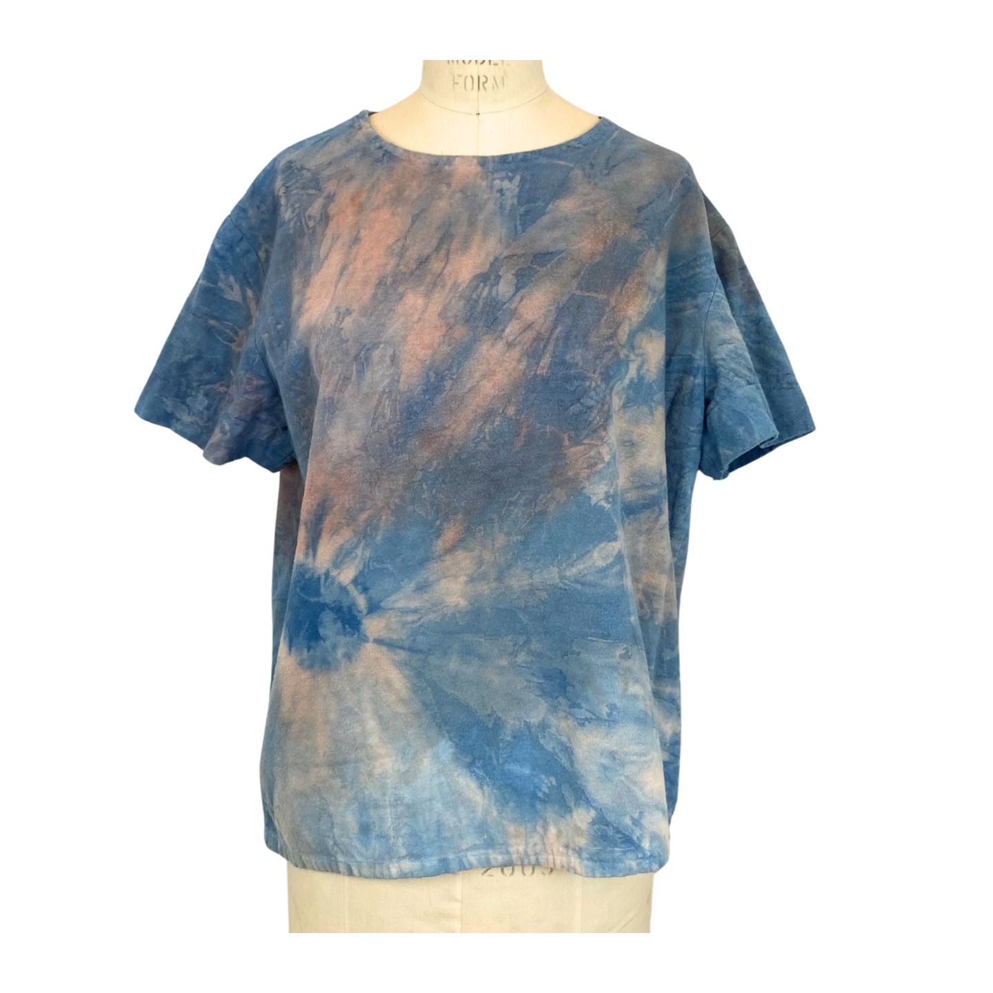 Blue Pink Flannel T Shirt