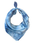 Blue Square Silk Scarf – Naturally Dyed