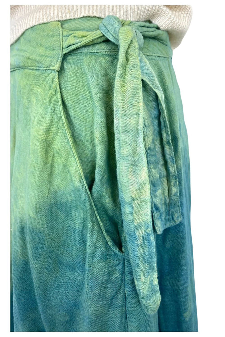 Carina Skirt in Green | Organic Cotton Double Gauze in XS Only
