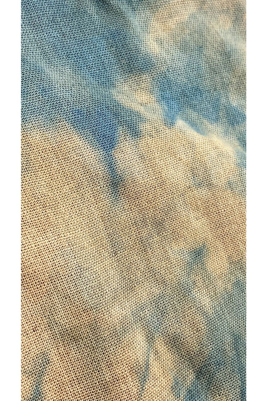 Flowy Lightweight Ida Pants in Brown Blue | Organic Cotton