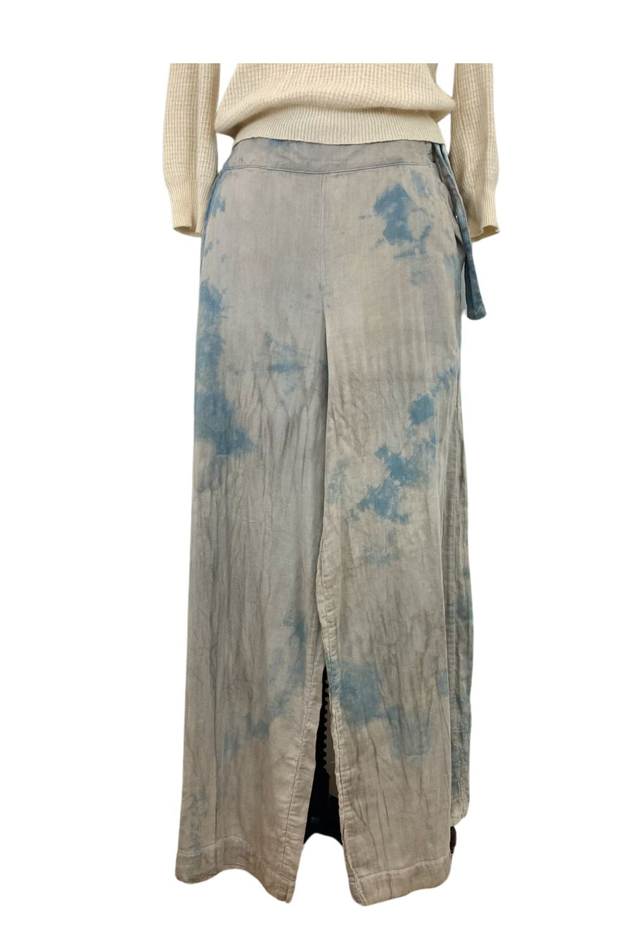 Flowy Lightweight Ida Pants in Grey Blue | Organic Cotton