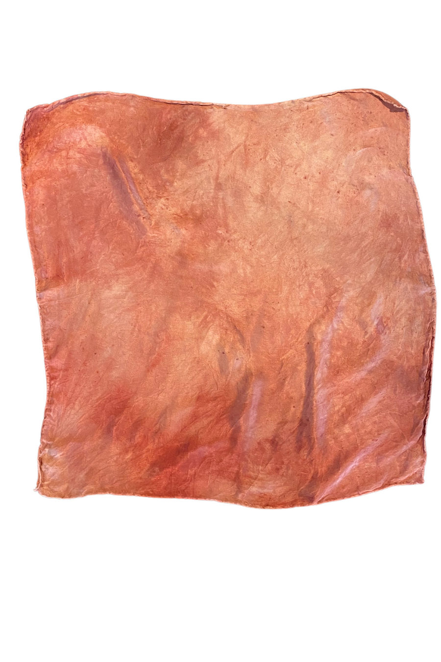 Botanically Dyed Square Silk Scarf in Rose Mist