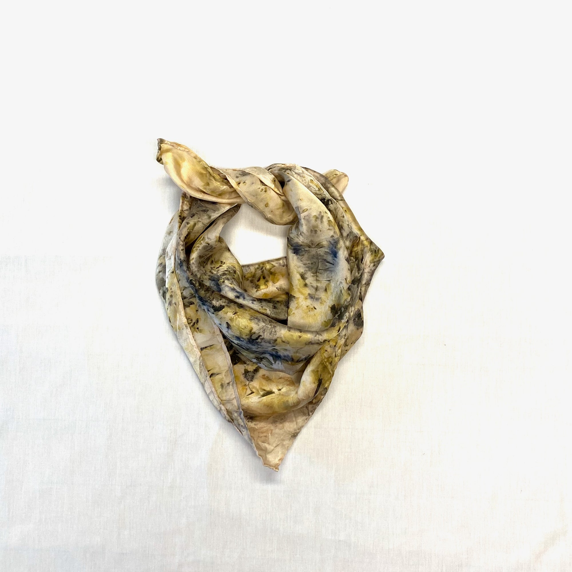 Yellow speckle square scarf