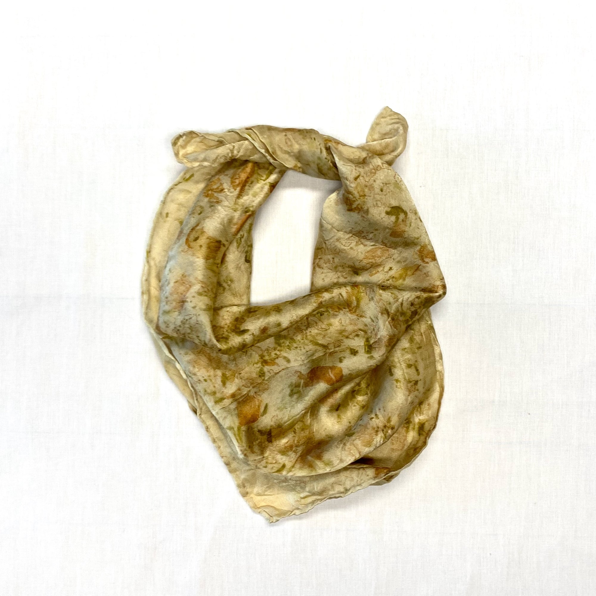 Yellow orange square scarf