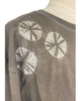 Brown T Shirt – Naturally Dyed - Sand Dollar Motif