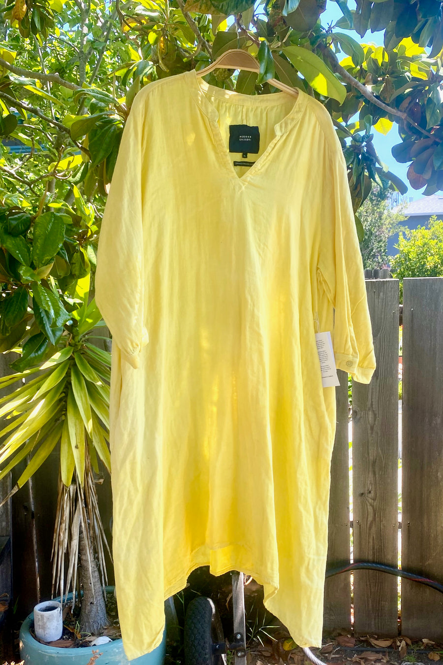 Celeste Dress in Yellow | Organic Cotton Double Gauze