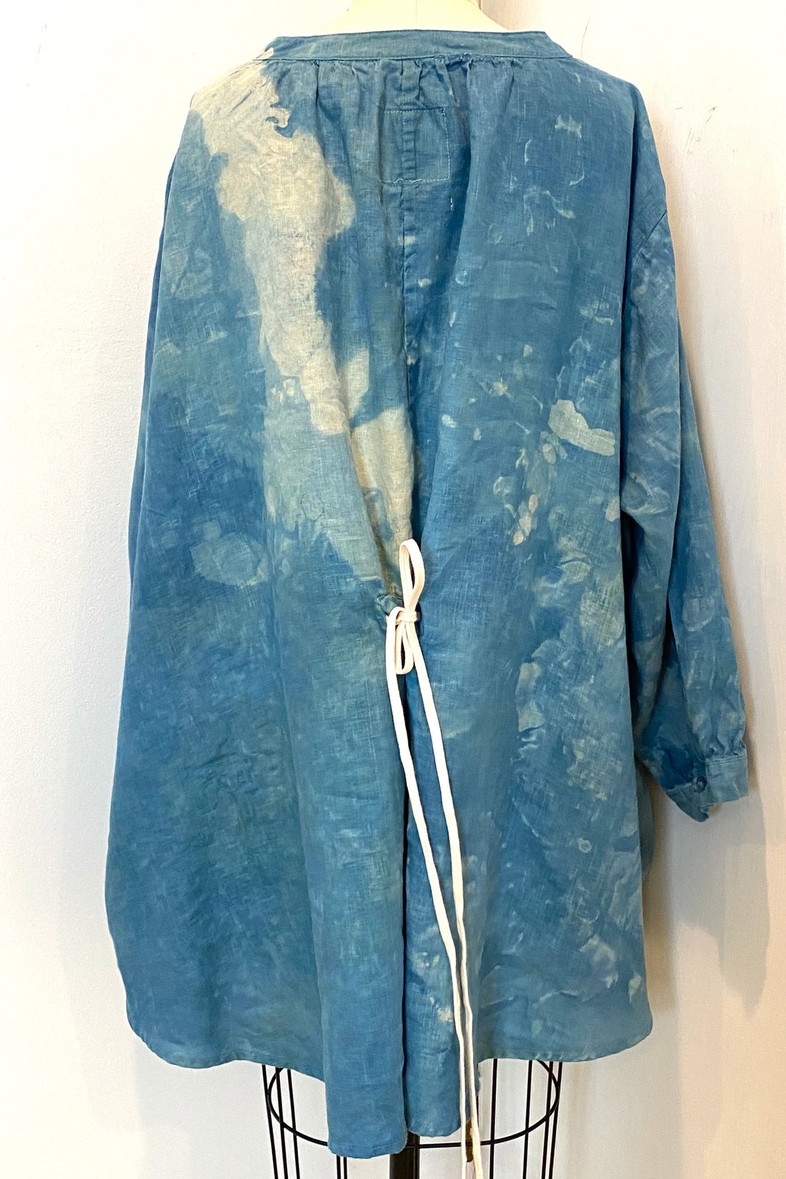 Botanically Dyed Linen Tunic in Blue Size 3