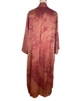 Plant Dyed Burgundy Flame Silk Kimono