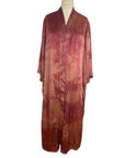 Plant Dyed Burgundy Flame Silk Kimono