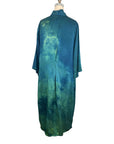 Plant Dyed Forest Green Silk Kimono