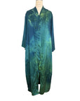 Plant Dyed Forest Green Silk Kimono
