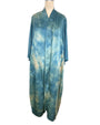 Plant Dyed Turquoise Burst Silk Kimono