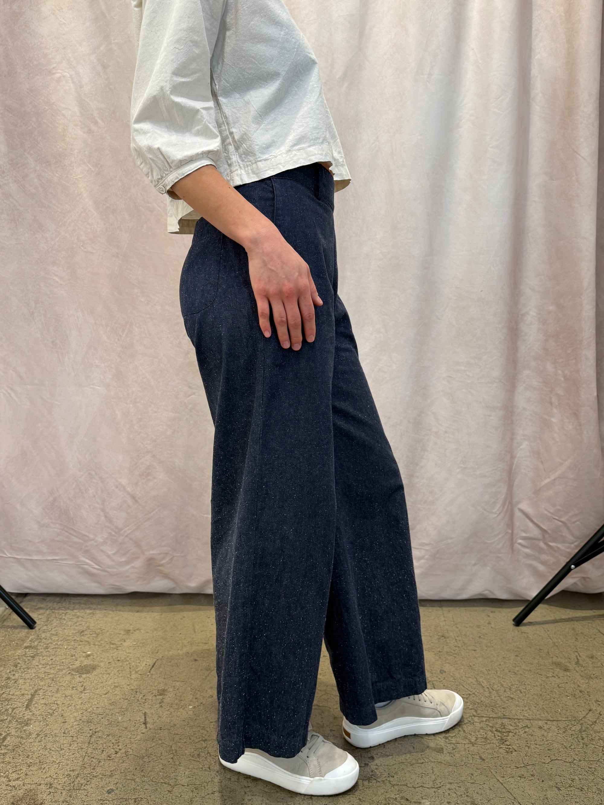 Emily Denim Pant – Japanese Cotton Silk | Sustainable Fashion