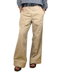 Striped Wide Leg Emily Pant – Japanese Cotton Silk Twill
